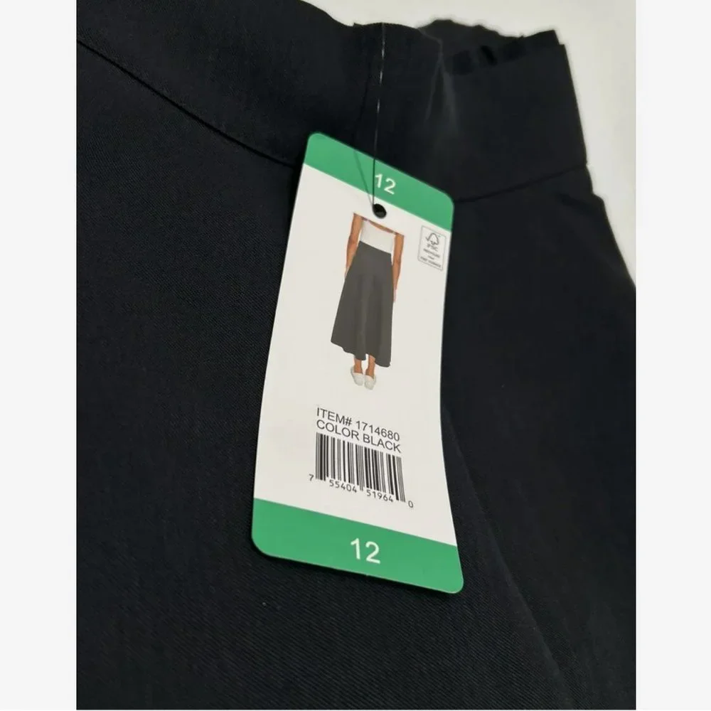 🌸 NWT DKNY Ladies' Maxi / Midi Skirt Black - Picture 5 of 11